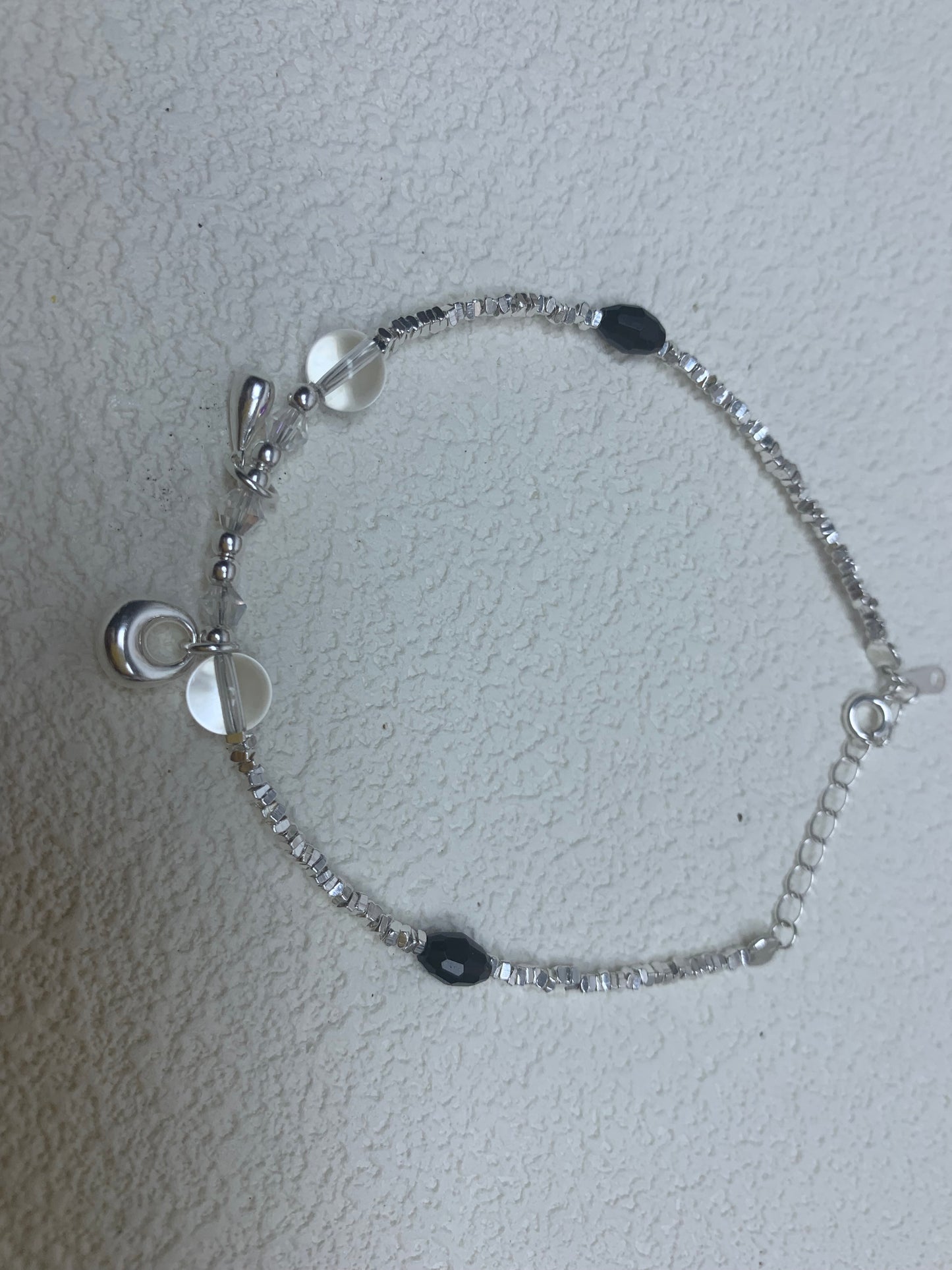 Silver and crystal bracelet