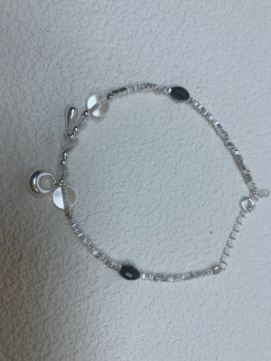 Silver and crystal bracelet